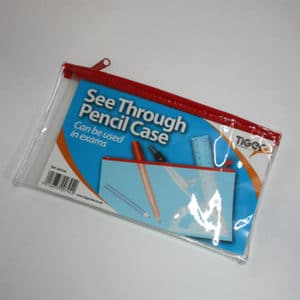 Transparent pencil case