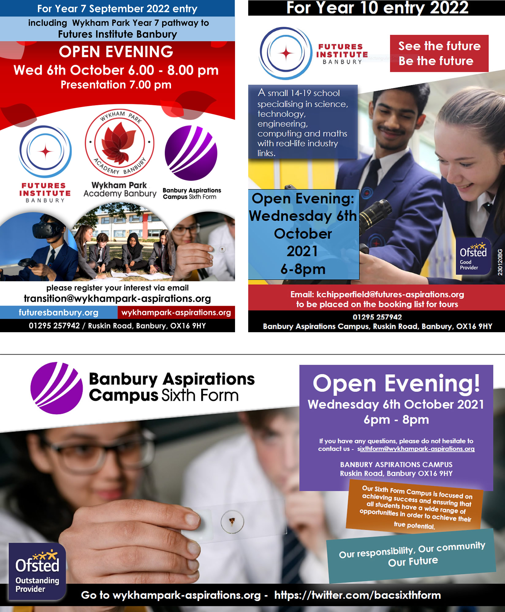 Open Evening posters