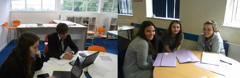 Sixth form students study areas